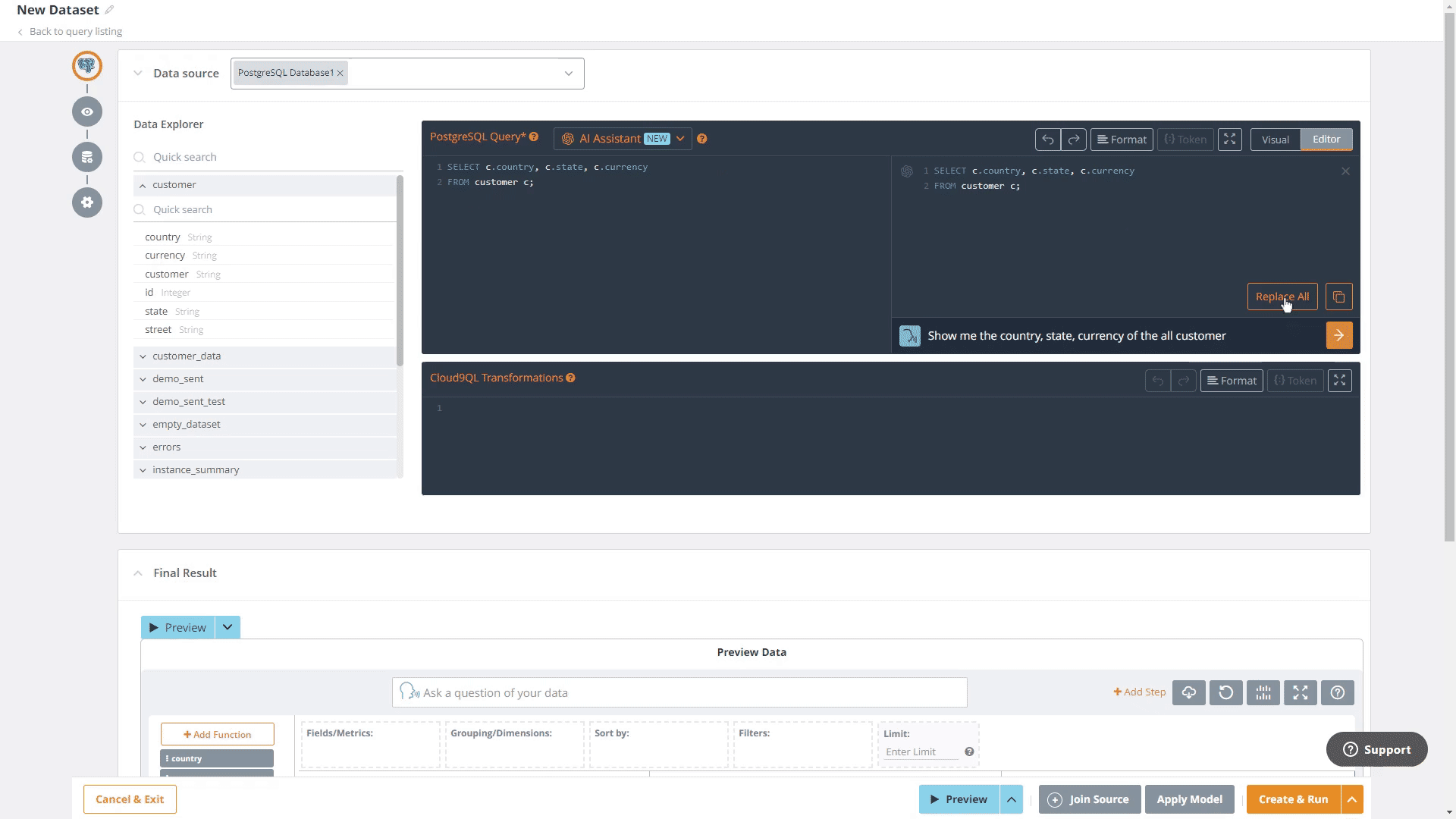 Data Strategy PostgreDB